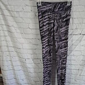 Purple and Black Print Leggings